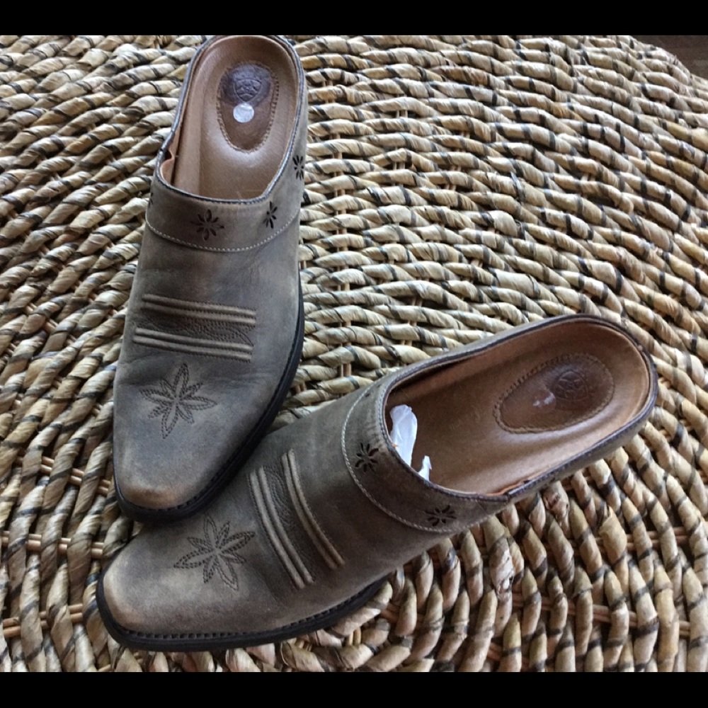 Ariat W’s Distress Brwn Western Boot Mule NEW SZ 9